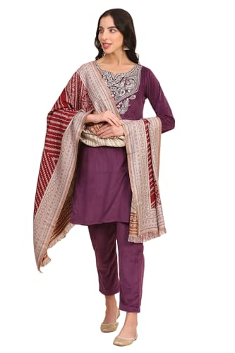 Aurelia WomenS Self Design Woven Shawl Red Shawl