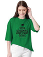 KOTTY Womens Cotton Blend Printed Oversized T-Shirts