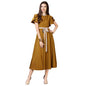 OOMPH! Womens Western & Fusion wear Midi Dresses for Women, Beach, Green - md64