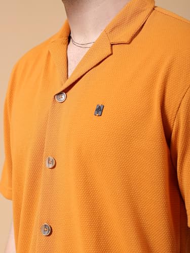 The Indian Garage Co Mens Relaxed Fit Shirt (0423-SHPKST-01_Camel