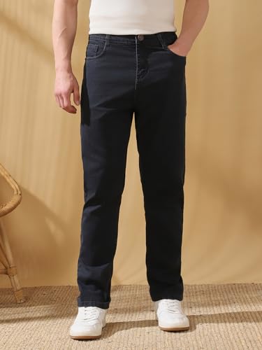 Dennis Lingo Men Indigo Solid Straight-Fit Jeans
