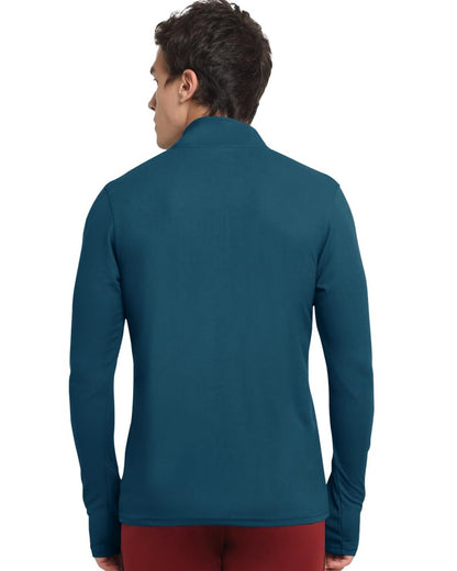Eyebogler Men Polo Neck Graphic Printed Full Sleeve Regular Fir T-Shirt Ink Blue