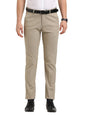 Turtle Men Poly-Viscose Stretch Beige Solid Ultra Slim Fit Formal Trouser