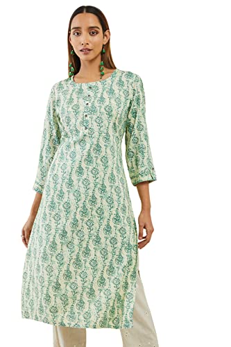 Soch Women's Rayon Printed Regular Kurta