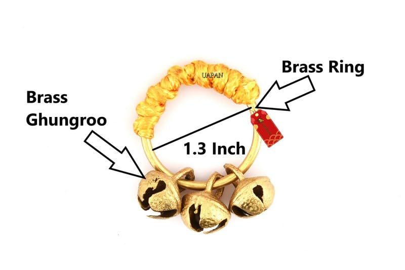 Uapan Ghungroo Kadi Fingers For Puja Aarti Hand Finger Clapping Ring Cymbals Pooja Bhajan Set Pair Musical Instrument Finger Cym
