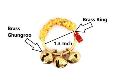 Uapan Ghungroo Kadi Fingers For Puja Aarti Hand Finger Clapping Ring Cymbals Pooja Bhajan Set Pair Musical Instrument Finger Cym