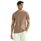 Nobero MenS Solid Regular Fit T-Shirt (1M-Twts-R0007_Taupe Gray