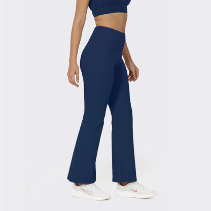 BlissClub Womens The Ultimate Flare Pants Lite| Relaxed Fit High Waist|Ankle Length Pants with Back Pocket