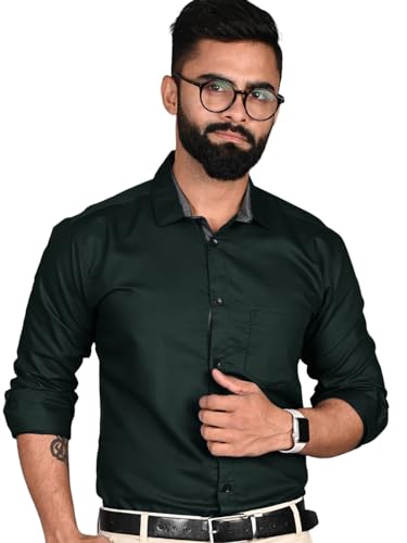 Tee Projekt Premium Plain Cotton Shirt For Men | Cotton Shirt | Casual Shirt | Solid Shirt | Full Sleeves | Formal Shirt (Ns-St0