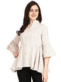 Leriya Fashion Womens Rayon Sparkle Lining Tops Shimmer Glitter Loose Collor Long Butterfly Sleeve Party Tunic Dressy Tops (Sma