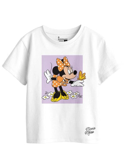 Bon Organik Girls Regular Fit T-Shirt (BON11418_White