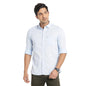 Turtle Men Pure Cotton Sky Blue Printed Slim Fit Casual Shirts