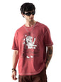 The Souled Store Official Harry Potter: Gryffindor Gang Men And Boys Oversize Fit Half Sleeve Round Neck Mandarin Collar Graphic