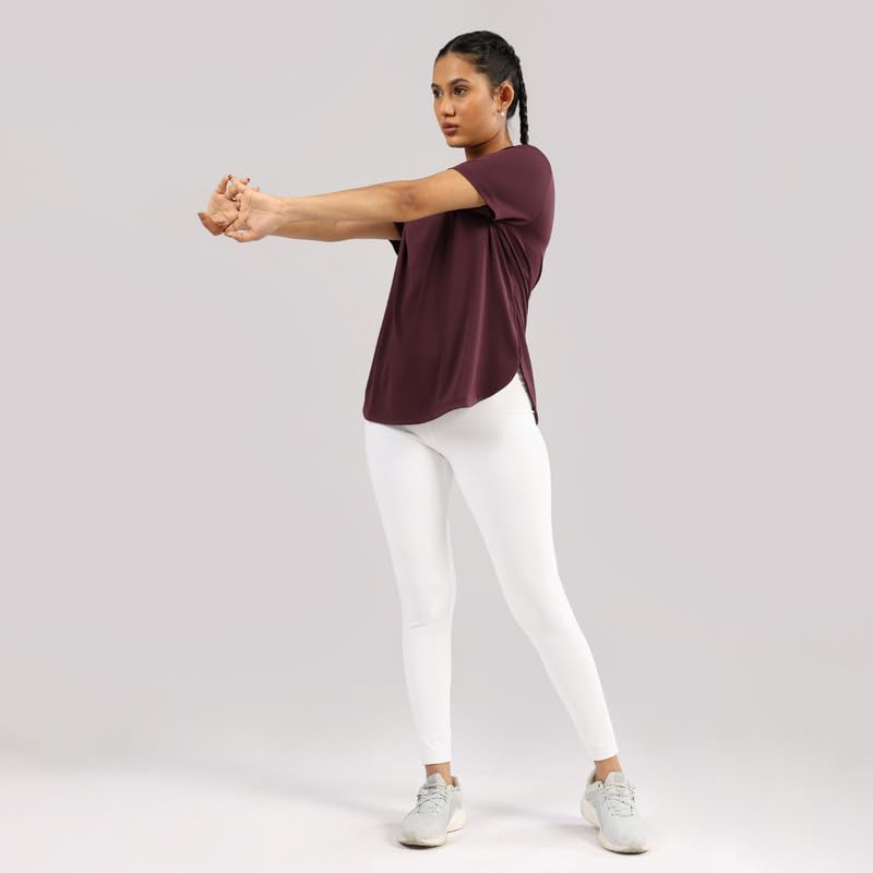 BlissClub CloudFlex Apple Hem Tee, Weightless Comfort All Day Long, Round Neck, Sleeveless Design, Feels Like Second Skin,Flatte