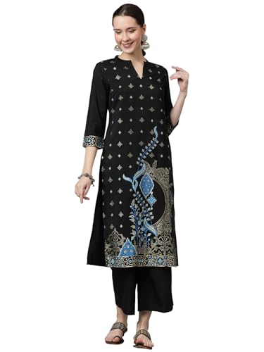 ZIYAA Women's Crepe Kurta Palazzo Set