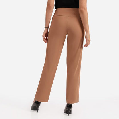 BlissClub Ultimate Flare Pants Lite for Women Above 55 ft Tall | High Waist Trousers and Formal Pants for Office wear | Comfort