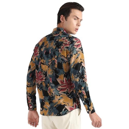 Campus Sutra Mens Regular Fit Shirt (CBSSSM23_CSMSSRT5816_Multicolour