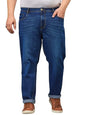 Style Quotient Men Plus Size Dark Blue Tapered Fit Mid Rise Stretchable Jeans