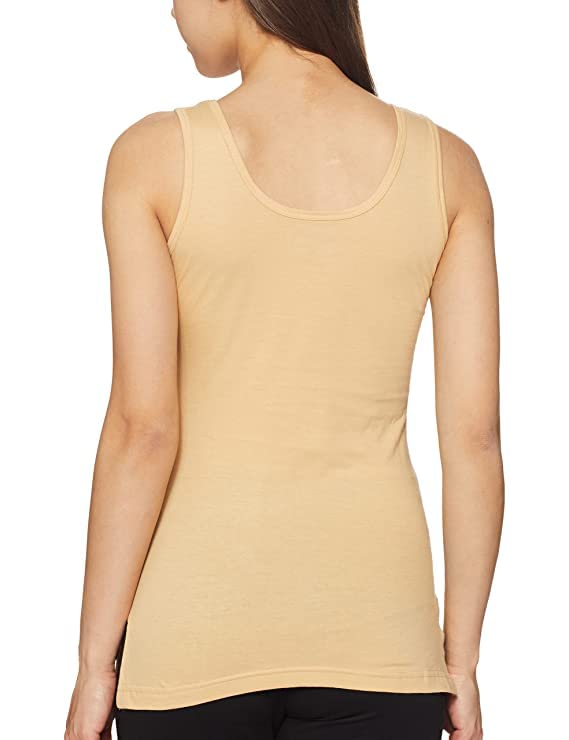 Rupa Softline Regular Fit Women Super Combed Cotton Long Camisole, Under-Shirt, Stretchable and Body-Hugging, Solid Color,Pack o