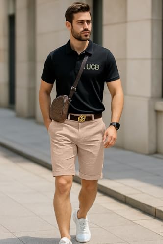 Greciilooks Casual Men Shorts | Rich Regular Fit Solid Short With Side Pockets | Relaxed Fit Half Pants | Mid Rise Waist Peach