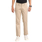 Turtle Men Cotton Stretch Beige Printed Ultra Slim Fit Flat Front Casual Trouser