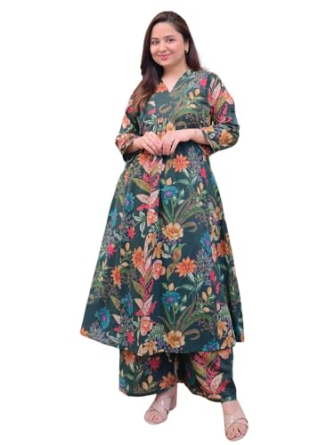 Greciilooks Kurta Sets For Women | Kurta Sets | Co-Ord Set For Women Ethnic | WomenS Rayon Viscose Straight Printed Kurta With