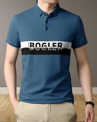 Noble Monk MenS Regular Fit T-Shirt (T859_Nm_Light Air Force Blue