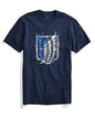ADRO Mens Attack on Titan Cotton T-Shirt (M, Navy Blue)