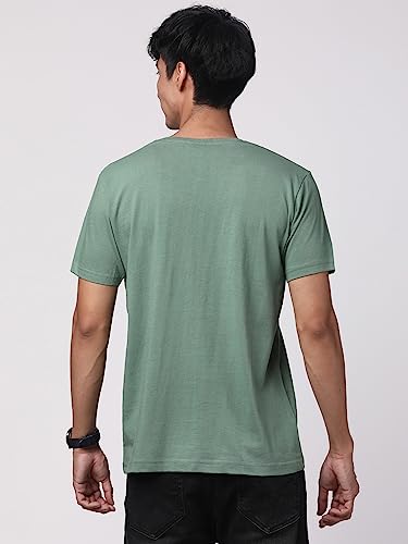 ADRO Men's Bike Rider Printed Cotton T-Shirt (RN22-2-BIK-PT_Pista)