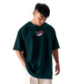 KYDA Mens Oversized 100% Cotton Round Neck Front and Back Printed Tshirt (Pack of 1)
