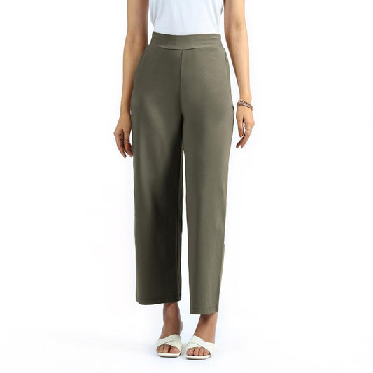 Blissclub Womens Work Utility Pants (AMPM_Wide_Gargi Green Seaweed