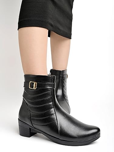 Shoetopia Stylish Black Boots For Women