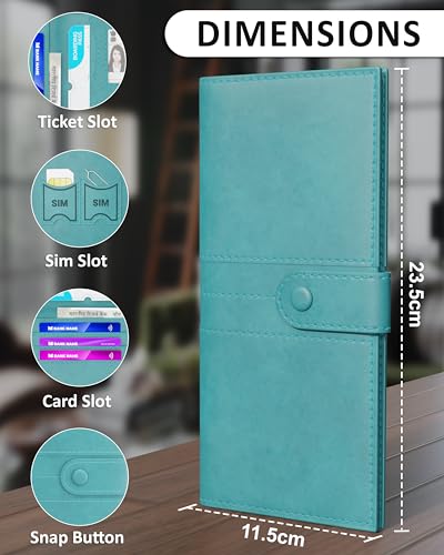 Fedus Leather Premium Long Currency Holder,Passport Holder For Unisex, Wallet With Card Holder,Id Card,Ticket,Currency,Boarding