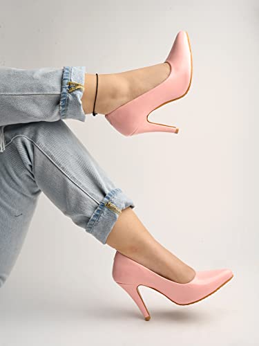 Shoetopia Light-Pink Heels For Women
