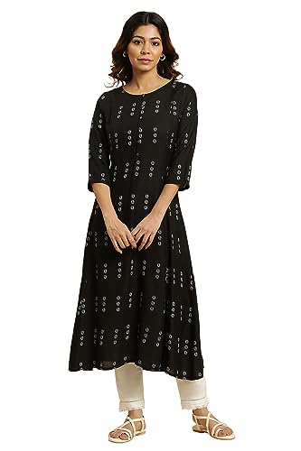 W for Woman Women's Rayon Regular Fit A-Line Kurta