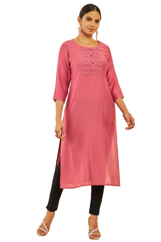 Soch Women's Viscose Regular Fit Kurta