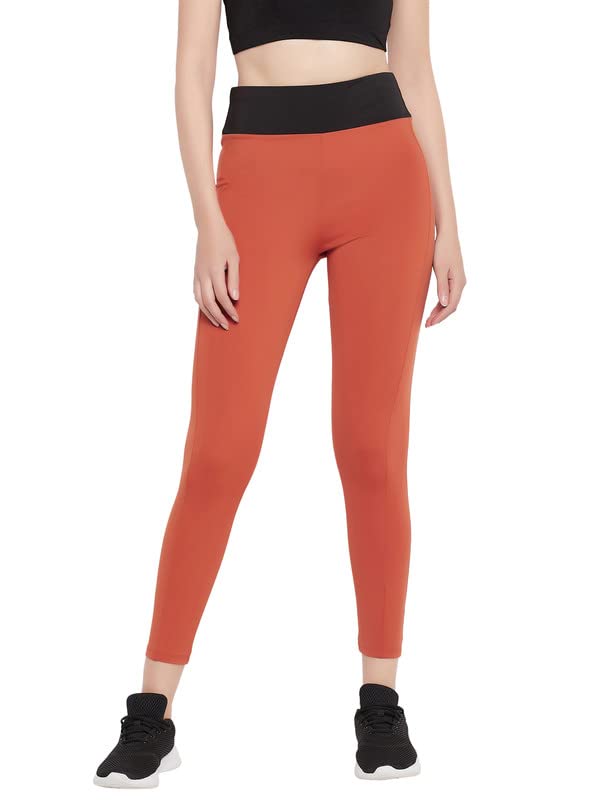 Clovia WomenS Slim Yoga Pants (Ab0020P06L_Brown