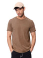 The Souled Store Rockstar Tee: Chestnut Brown Men And Boys Short Sleeves Round Neck Regular Fit Cotton T-Shirts