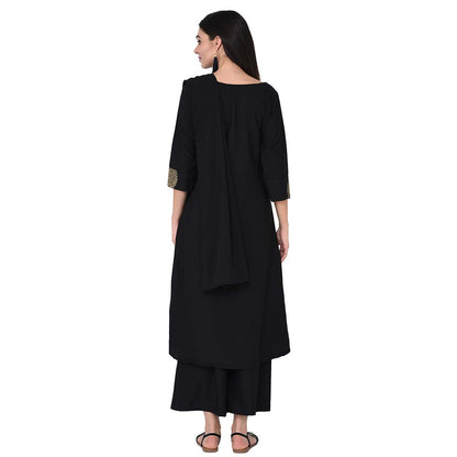 ZIYAA Women's Crepe Floral Regular Kurta