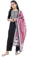 Ketch Cotton Blend Womens Kurta&Duppatapalazzo (Khk3000410_Black