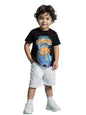 The Souled Store Garfield: Swagger Boys Round Neck Short Sleeves Black Graphic Printed Regular Fit Cotton T-Shirts (2-8 Yrs)