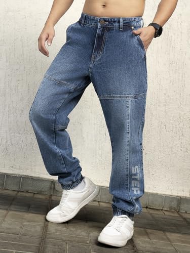Hubberholme Men Cotton Straight Fit Mid-Rise Jeans 36