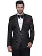 Favoroski Wedding Sequence Blazer Suit For Men | Black Wedding Suit For Men | Embroidered Velvet Blazer | Relaxed Fit Blazer For
