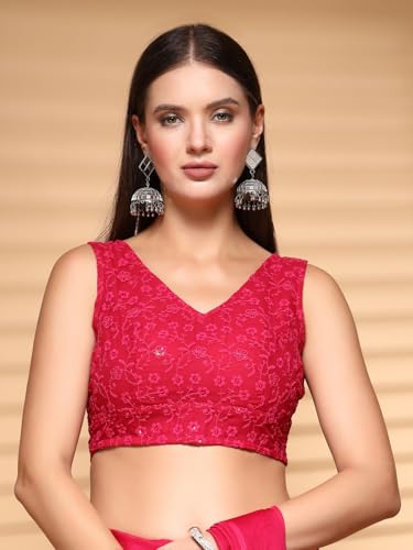 Oomph! Readymade Blouse For Women, Cotton, Sleeveless, V-Neck, Rbbl615