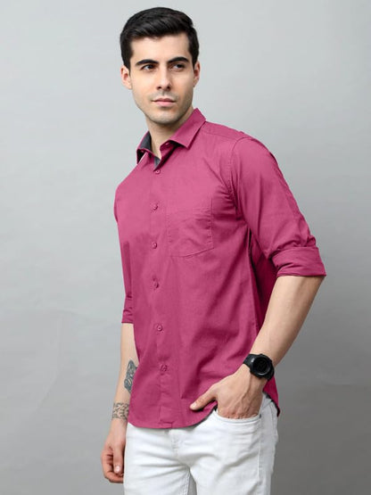 Tee Projekt Cotton Shirt for Men ll Front Pocket Shirt ll Stylish Long Sleeve Shirt ll Soild Regular Fit (Pack of 2)