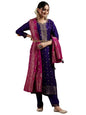 Libas WomenS Silk Blend Kurta Set (48962Oh_Purple