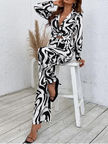 Greciilooks Women Co Ord Set| Printed Shirt & Bottom Set For Women| Straight Printed Pant| Women Two-Piece Outfits| Summer Wear|