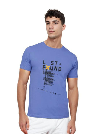 Nobero MenS Regular Fit T-Shirt (1M-Twts-C0780_Periwinkle