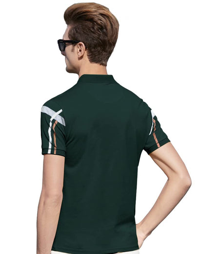 Eyebogler MenS Trendy Polo Neck Half Sleeves Regular Fit Checkered T-Shirt