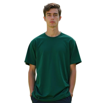 Nobero MenS Solid Oversized Fit T-Shirt (1M-Twts-R0039_Rainforest